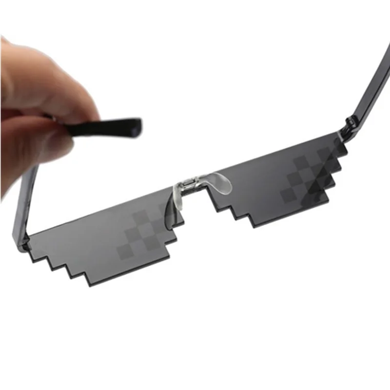 Mosaic Glasses Sunglasses vintage sunglasses driving glasses funny sunglasses Men Women 8 Bit Coding Pixel Trendy Vintage Shades Eyewear Driver Goggles