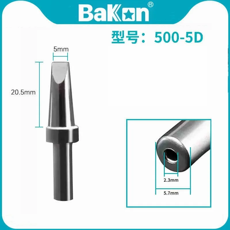 Bakon 500M Soldering Tip for BK3300L/BK3300A/BK3600 Welder Station Iron, BK500M-k/SK/B/2.4d/5d/3c/5c/6C