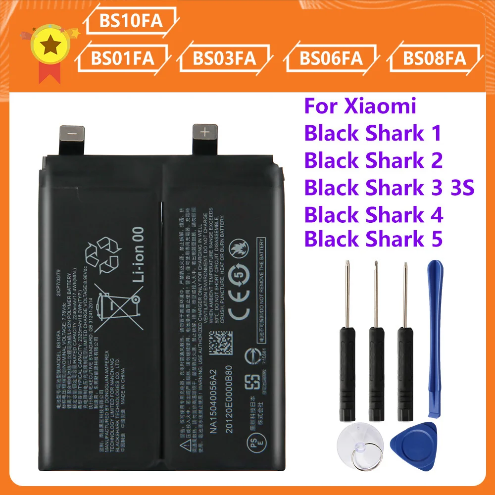 

Аккумулятор для телефона BS08FA BS10FA BS06FA BS03FA BS01FA, сменная батарея для Black Shark 1 2 5 4 PRO 3 3S Black Shark Helo