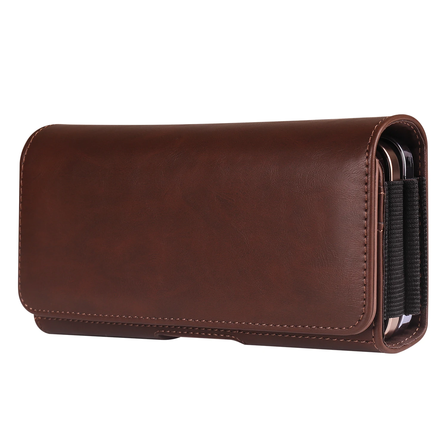 Dual Phone Pouch Belt Clip Leather Case Wallet Cover Waist Bag
