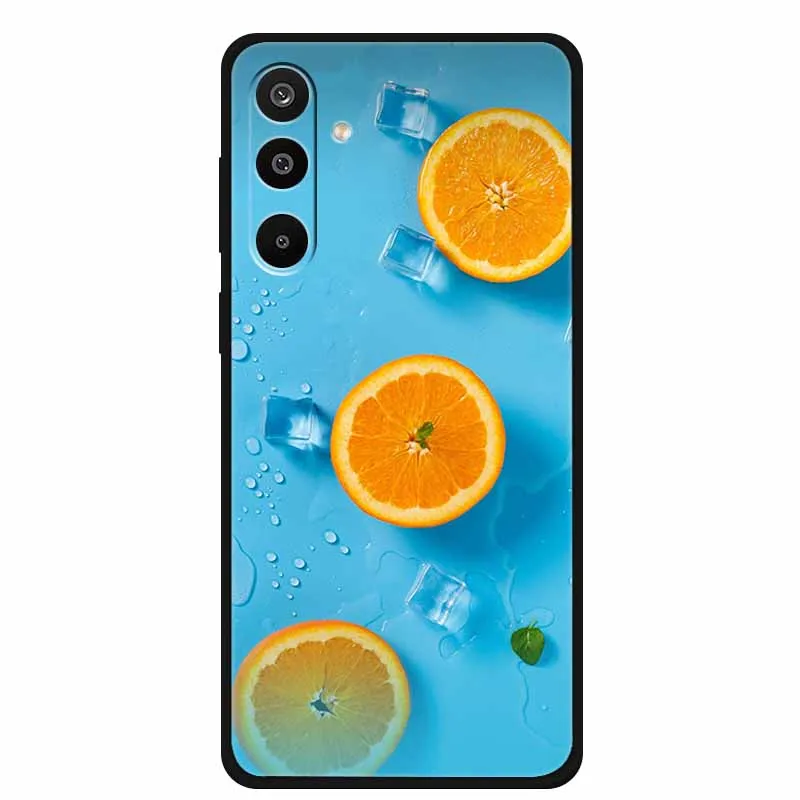Floral Printed Silicone Phone Case - Black TPU Cover