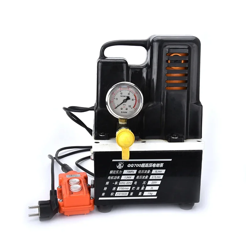 

110/220V Portable Electric Hydraulic Pump Tools QQ-700 Ultra-small Hydraulic Station High Pressure Hydraulic Oil Pump Machine