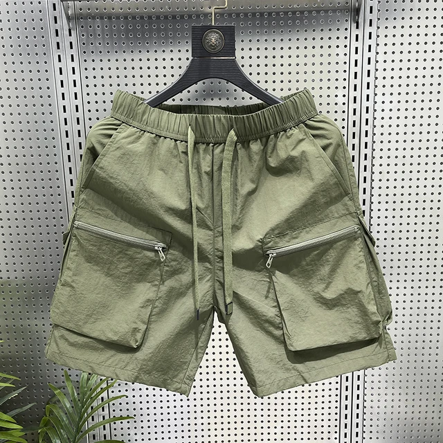 Summer Men's Casual Sports orts Qui Dry Beach Fourths Multi kets Youth Active Sle mid Waist Straight Leg een Color 2
