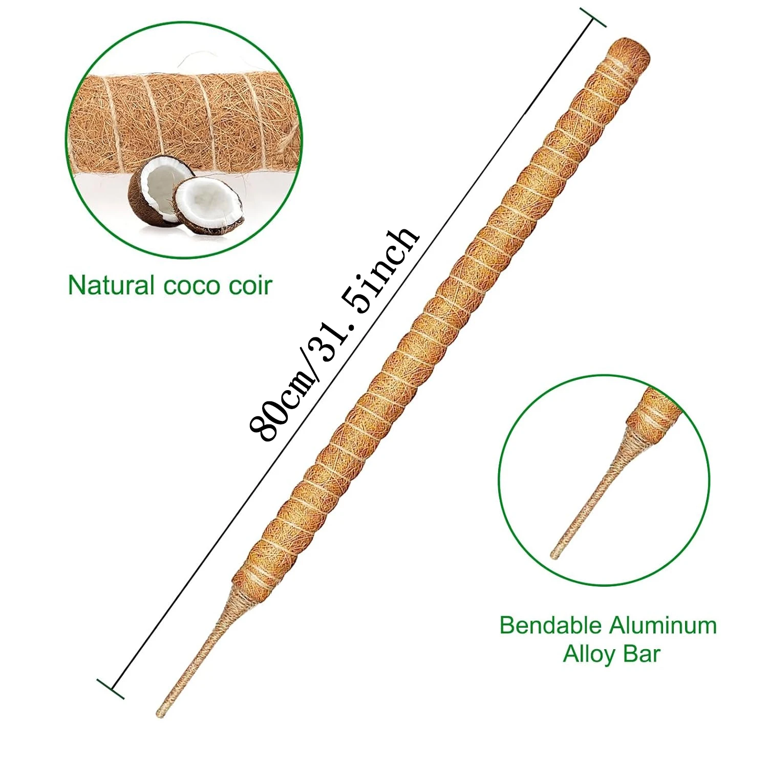 Moss Pole Plants 31 Inch Monstera Plant Support Stakes Climbing Outdoor Potted Plants Indoor Trellis Moss Pole plant stakes plant climbing support plant support racks