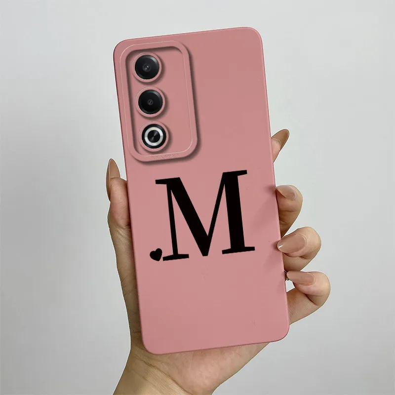 Chic Square Silicone Phone Case with Cute Letters Design