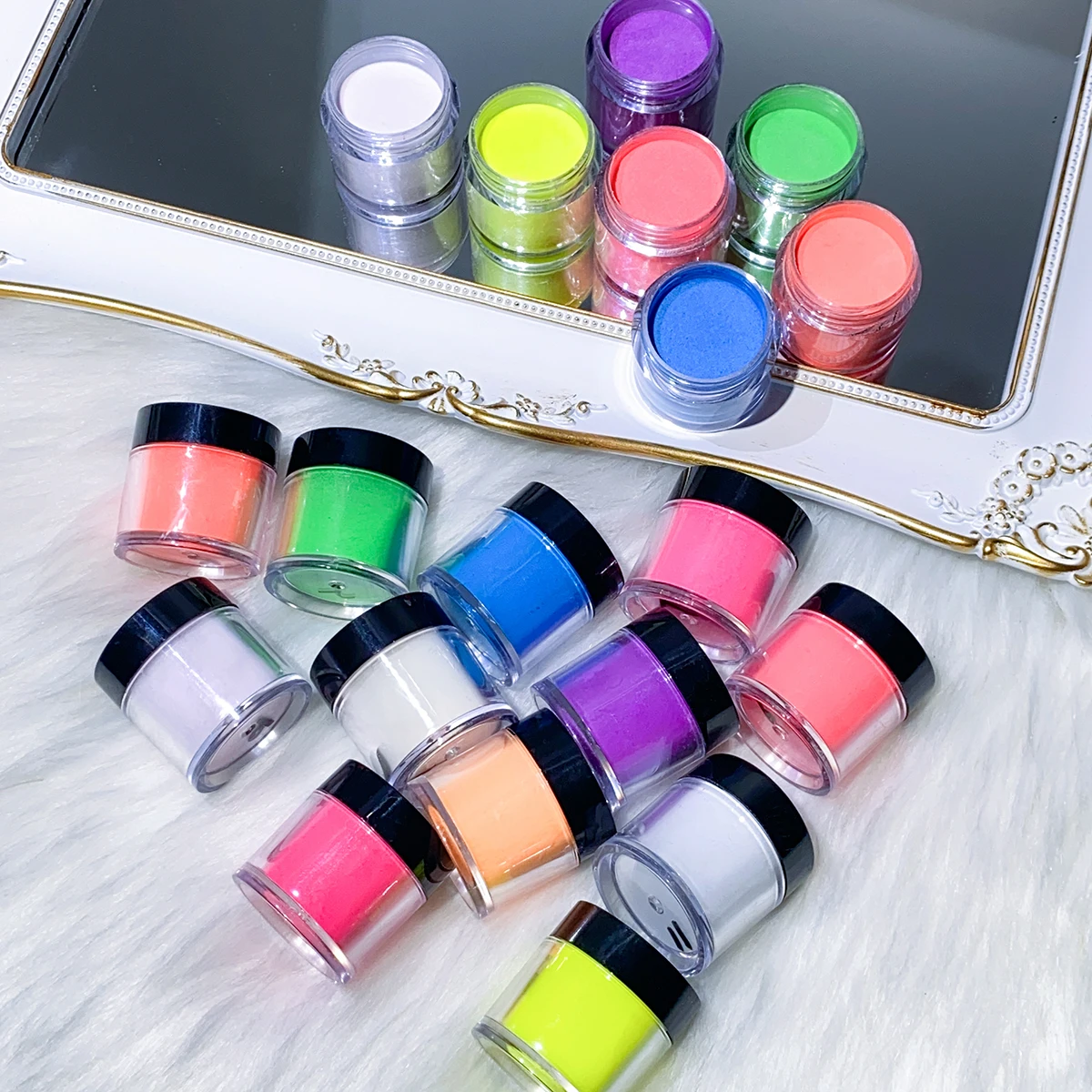 Nail Powder Set 12Jars*10g Glows in the Dark