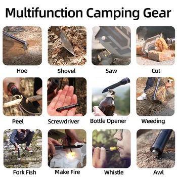 Outdoor Supplies Engineering Multifunctional Military Shovel Car Equipment Camping Nuggets Shovel Survive Self-defense Tool 3