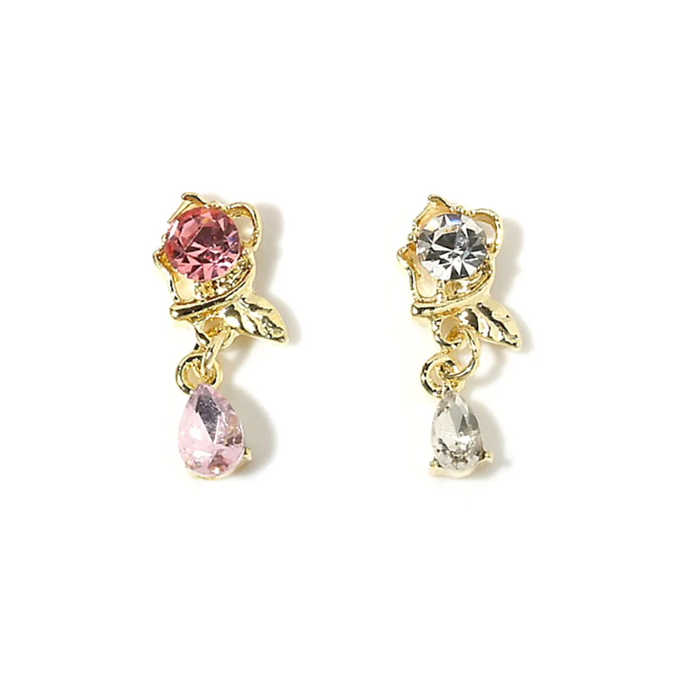 

Rose Duchess: 50pcs (Wholesale) Rose Pendants Charms Attractive Chic Floret Spray Jewelry Glass Diamonds Inlay Nail Gel Alloy 3D