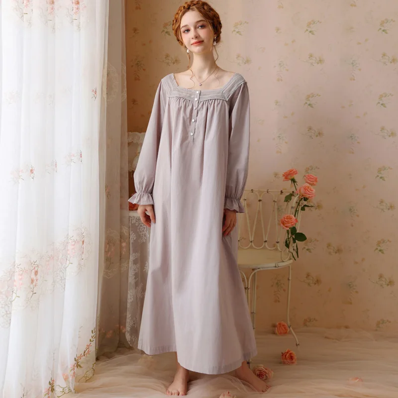 knee length dresses for ladies Wendy Cotton Nightgown