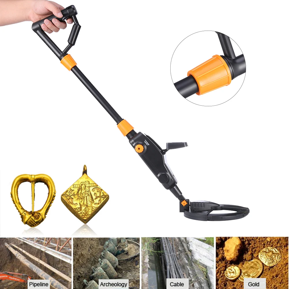 Underground Metal Detector Professional Underground Wire Iron Metal Gold Detector Adjustable Tracker for Treasure Search