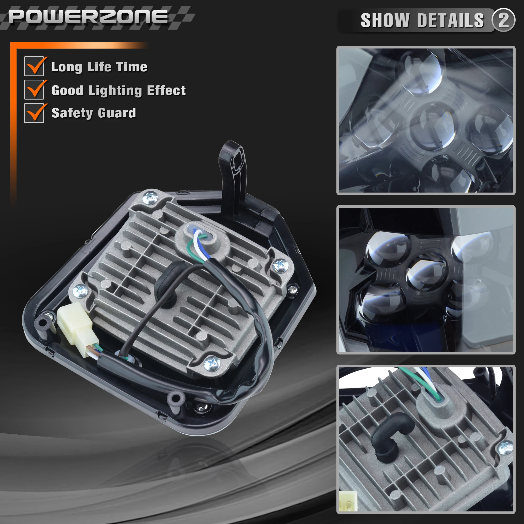 KTM EXC ヘッドライト 新品 78114001000 PowerZone オートバイ LED ヘッドライトヘッドランプヘッドライト