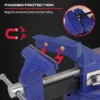 Heavy Duty Bench Vise 4.5 Inch: Table Clamp Woodworking Vice Press Drill Tools Workbench Wood Metal Pipe Work Shop Block Swivel 5
