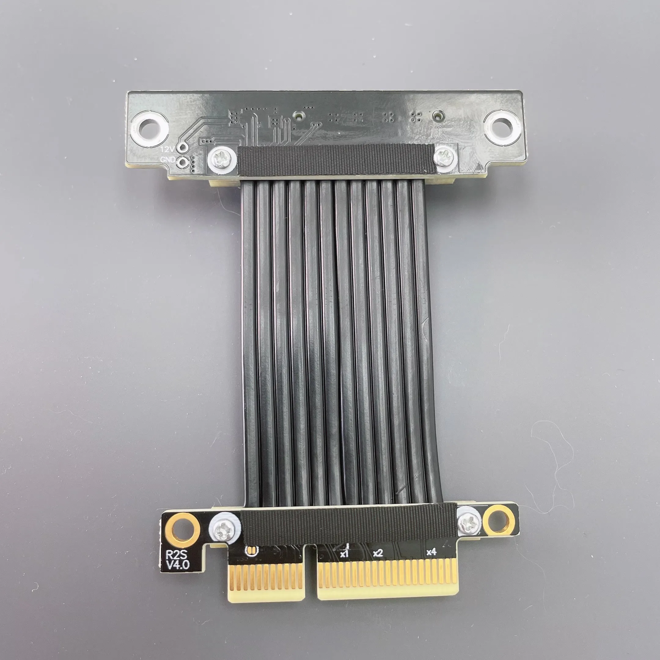 Pci-e x4 para x4 Girar 90 Graus Vertical Ângulo Direito Extensão Cabo Duplo Cotovelo 90 Graus Pci Express 4.0 4x Riser Cabo - Imagem 4