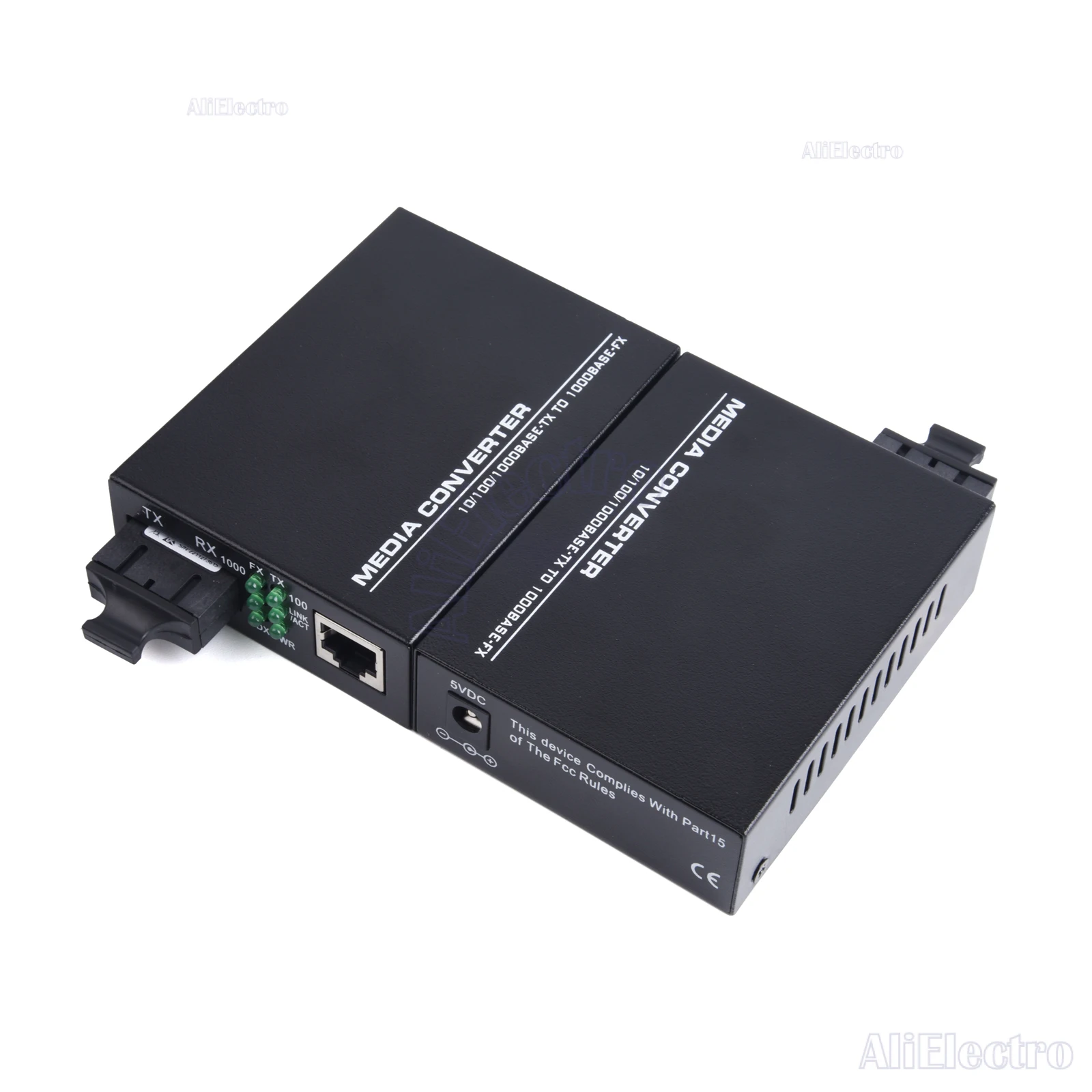 UPC 2 SC-Port To 1 RJ45 Gigabit Optical Media Converter Switch 100/1000M Single Mode Multimode Fiber Transceiver Kit