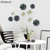 Handmade ceramic flowers wall decor Creative living room 3D pendant Wall decor with TV background Home decoration accessories 2