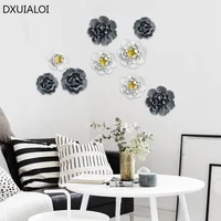 Handmade ceramic flowers wall decor Creative living room 3D pendant Wall decor with TV background Home decoration accessories 2
