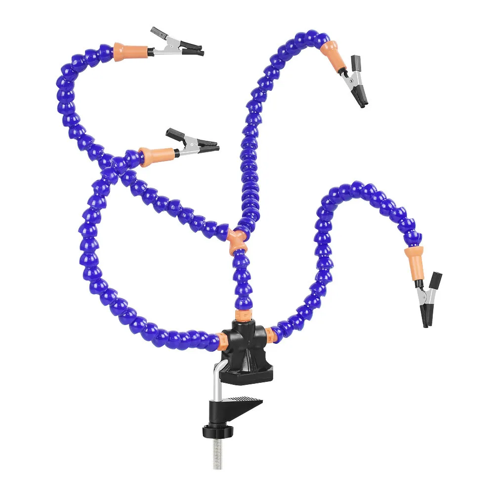 Flexible Holder Alligator Arms Soldering Helping Hands Table Clamp Pcb Board Adjustable Welding Repair Third Hand Tool Magnifier soldering helping hands soldering tool welding tool