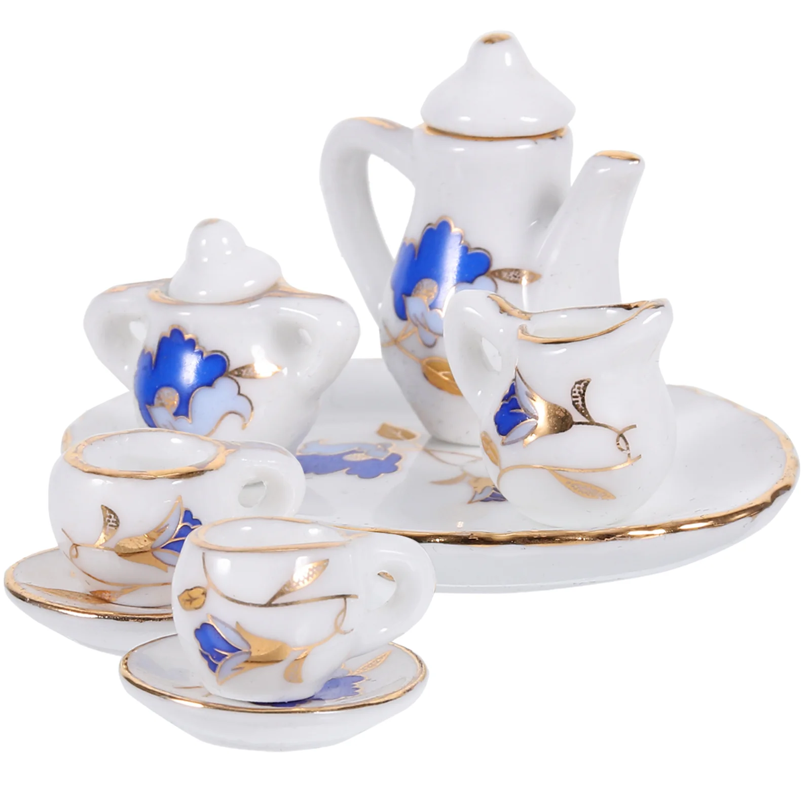 

1 Set of Children Mini Teaware Plaything Delicate Tea Set Decorations Mini House Decorative Props (Random Style)