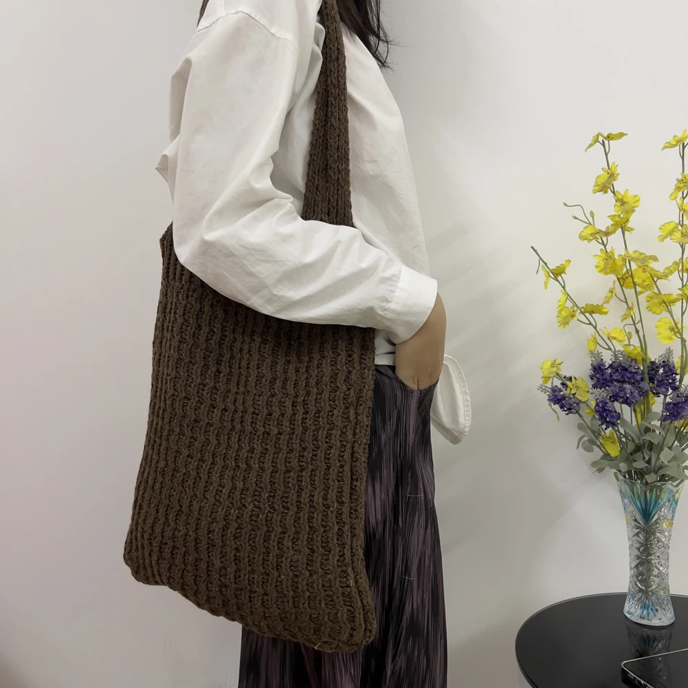 Summer Beach Raffia Straw Bags Women's Shoulder Bag Crochet Handbag 2023 Designer Knitted Hollow Top-handle Tote Bag Shopper Sac