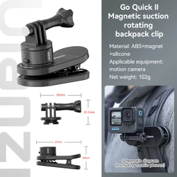 Ulanzi Magnetic Backpack Clip Clamp with 360° Rotation - Backpack clip