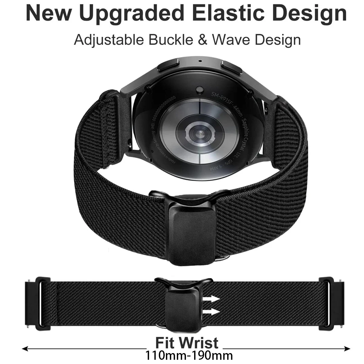 Soft Elastic Strap in 20mm/22mm - Universal Fit