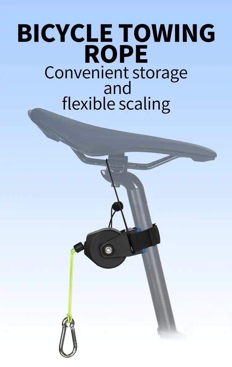 Neue Fahrrad Abschleppseil Flexible Versenkbare Fahrrad Traktor Mountainbike Eltern-kind-Zug Seil Abschleppen Anhänger Outdoor Radfahren Werkzeuge – Detail 1