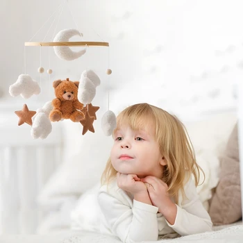 Baby Bed Animals Rattle Toy - Wooden Toys 5