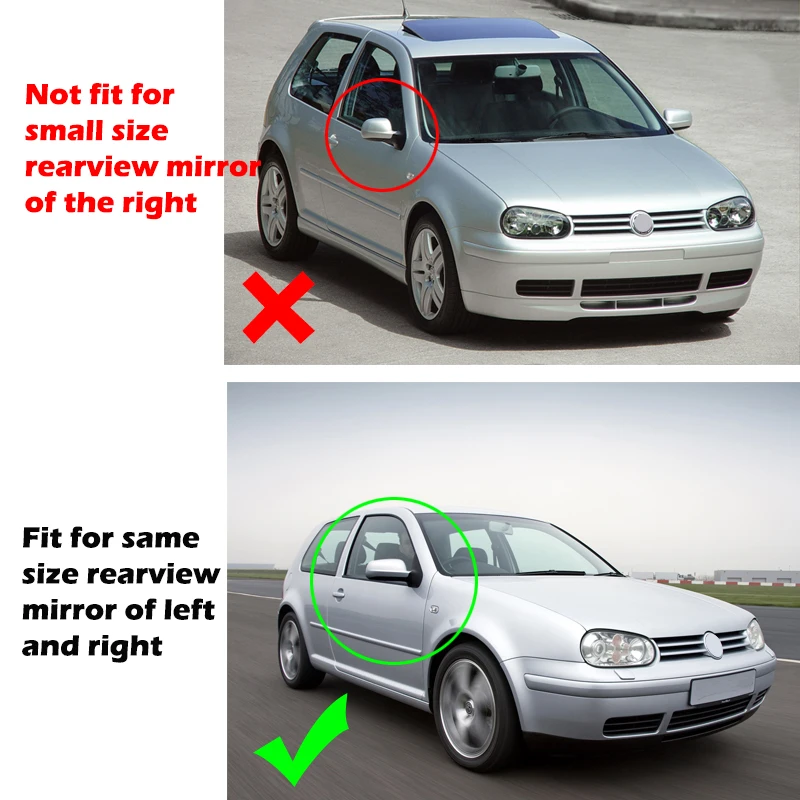 Beheizte Rückspiegel Glas Für VW Jetta Golf MK4 Passat 1999-2004 Blau/Klar Anti-beschlag Abtauen spiegel Glas Auto Zubehör – Detail 1