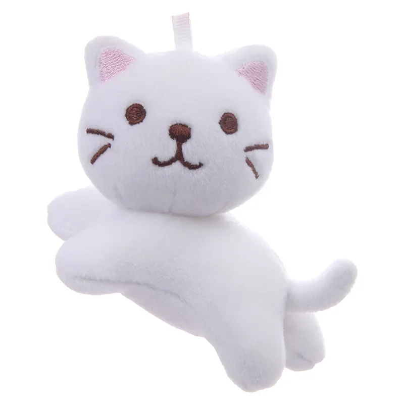 12cm Cartoon Cat Plush Toy White Grey Kittens Plush Pendant for Bag Key Rings Birthday Christmas Gifts Keychain for Kids plush toys
