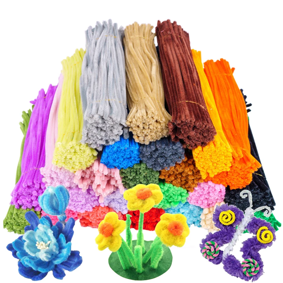 50-400pcs 30cm Color Felt Pipe Handmade Soft Felt Stick Creative DIY Making Material Multicolor Handmade Sewing Art Accessories
