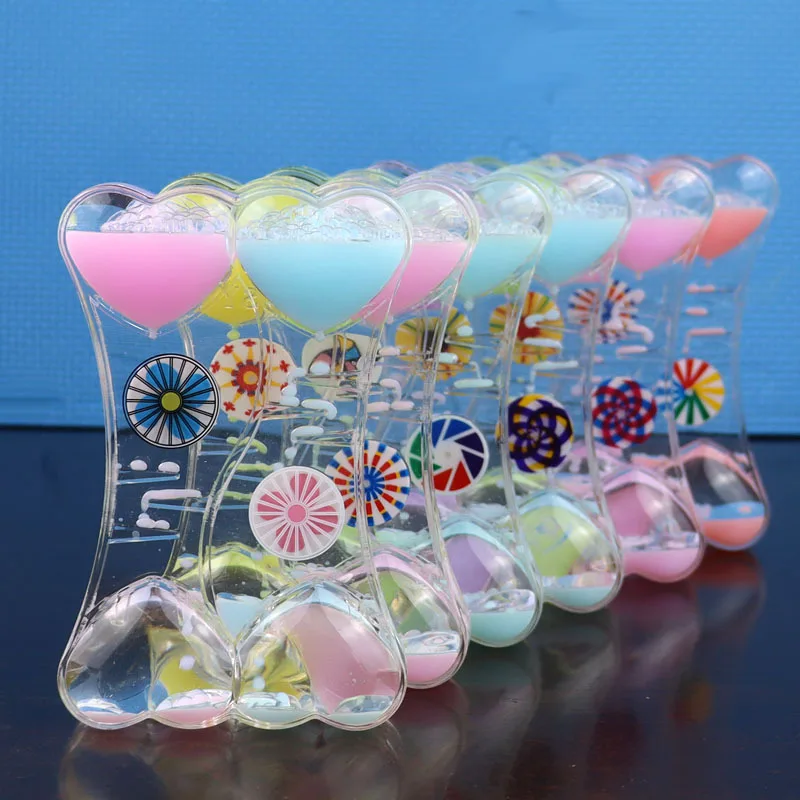 Creative Two-color Oil Spill Toy Slide Oil Drip Dynamic Decompression Hourglass Handicraft Ornaments Desktop Home Decoration liquid hourglass timer colored hourglass