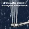 Hexagonal Pressurized Shower Head Four-speed Supercharged Hard ABS Fall-resistant Water Filter Bathroom Accessories 2