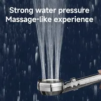 Hexagonal Pressurized Shower Head Four-speed Supercharged Hard ABS Fall-resistant Water Filter Bathroom Accessories 2