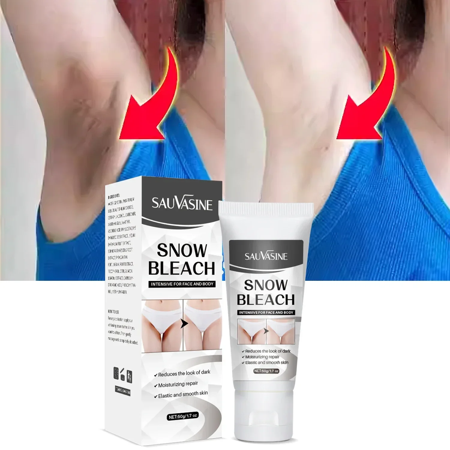 Snow Bleach Cream Intimate Bleaching Cream Even Skin Tone Cream Private Parts Underarm whitening Cream For Butt Knee Inner Thigh