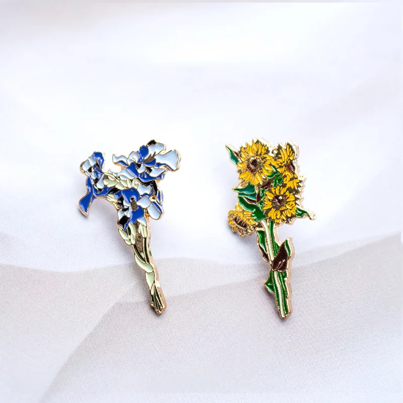 

Elegant Purple Sunflower Brooch Cartoon Flower Badge Cute Sweet Girl Sweater Female Clothes Decorative Pin Valentine's Day Gifts