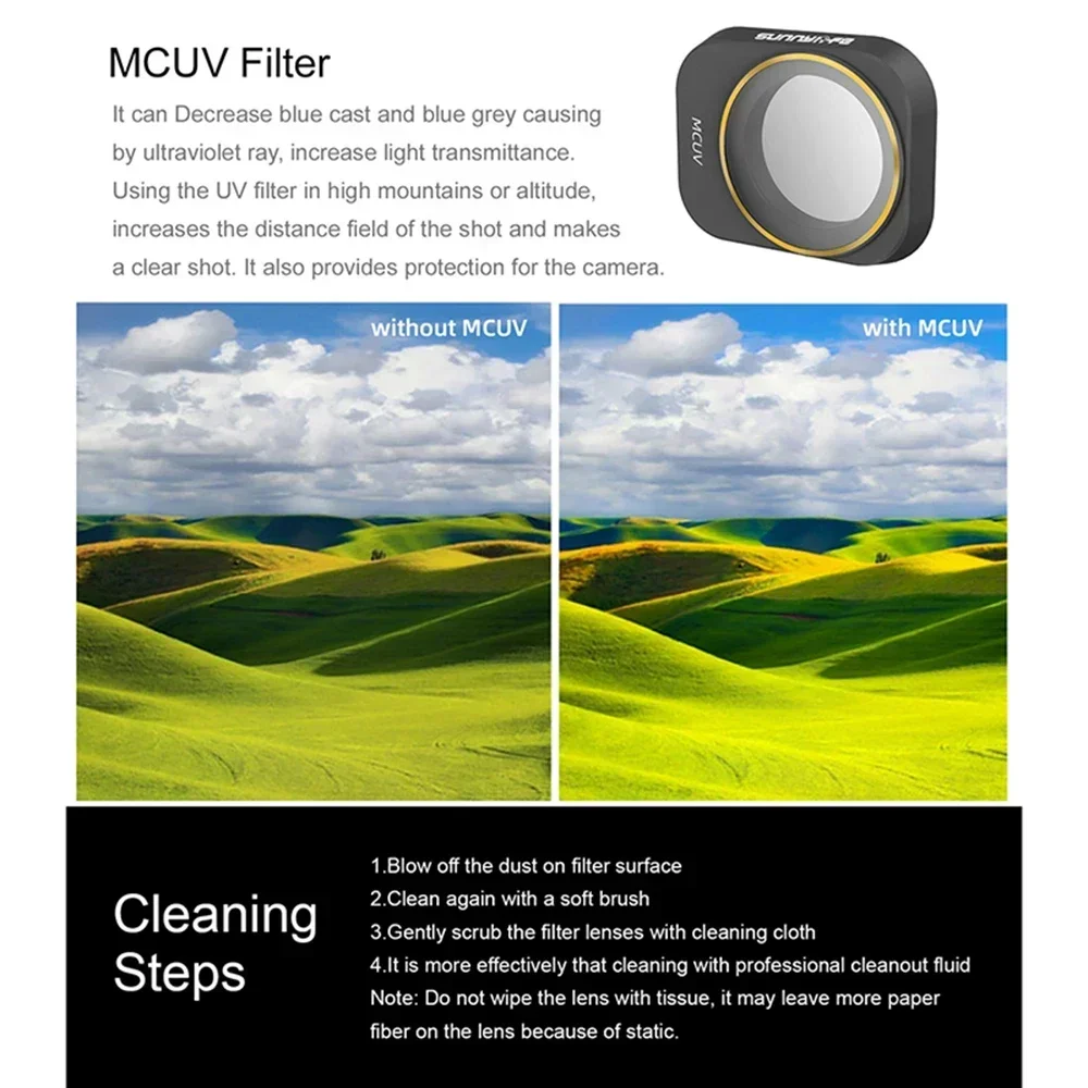Filtres ND/PL pour DJI Mini 3 Pro - Lot de 3 à 6 pièces
