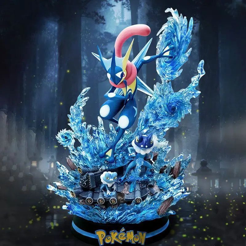 

Flash pokemon Greninja Glow evolution action Anime Figure model decoration box toys Collection boy prize Birthda Christmas gift