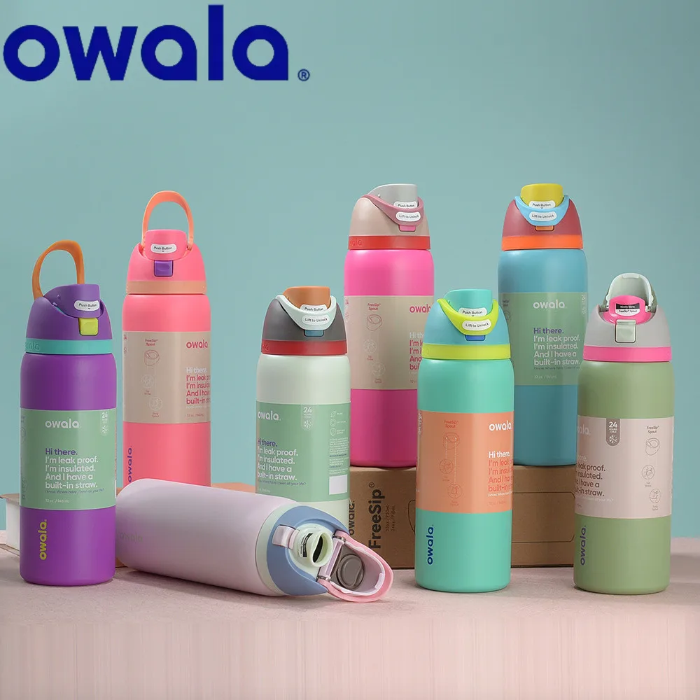 Owala Cup Vacuum Flasks Thermoses Water Bottle Drinkware Thermo Tumbler Stainless Steel Thermal Mug Original Cold Hot Coffee