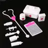 10pcs/Set Kids Toys Doctor Set Baby Pretend Play Suitcases Medical kit Simulation Medicine Box with Doll Girl Toy For Children 1