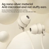 OLAF Silicone In-ear 3.5mm Jack Wired Earphones Handsfree Sleep Headphones With Cable Earbuds In-line Control Headset With Mic 2