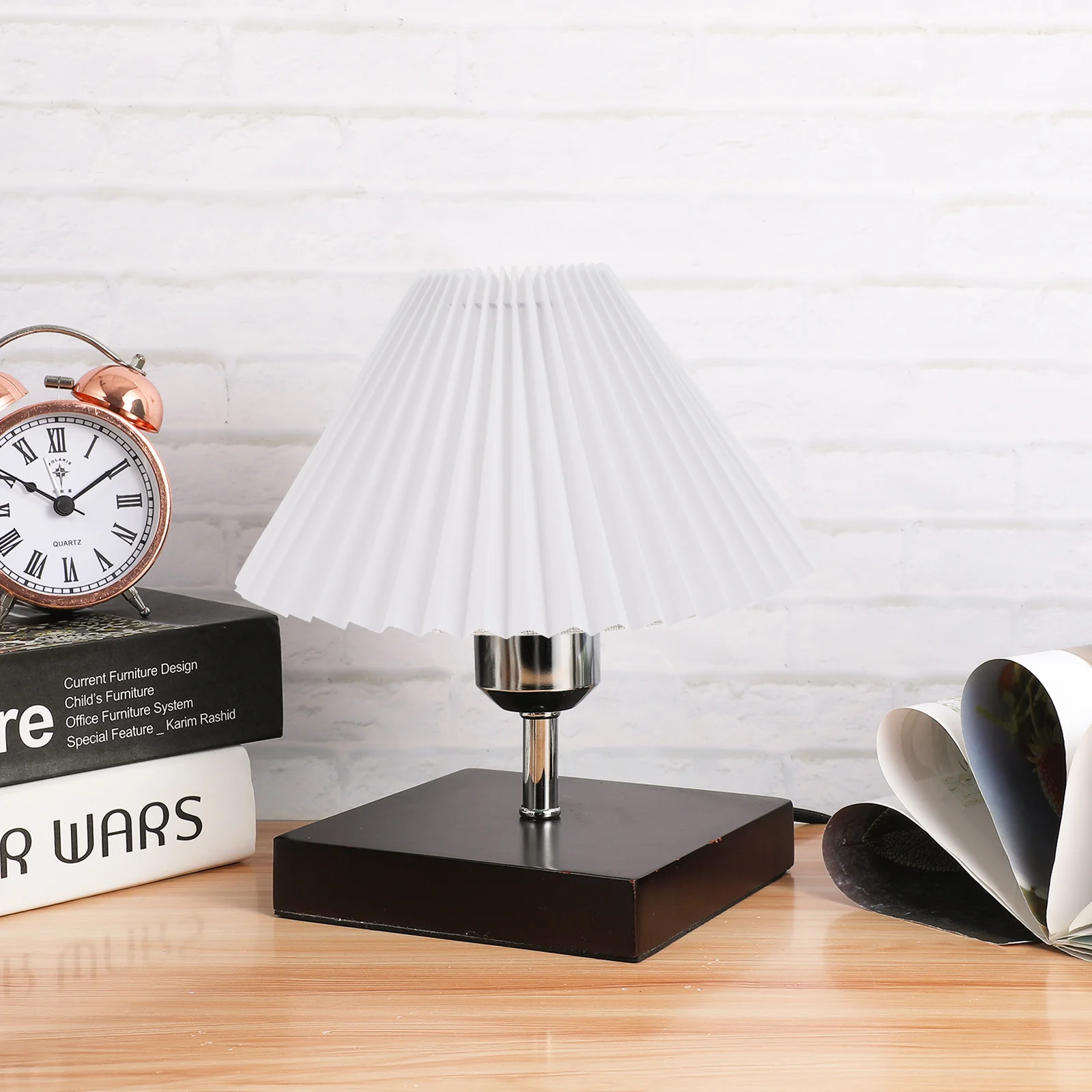 

Pleated Lampshade Desk Self Made Shades Light Covers Cloth Lampshades for Table