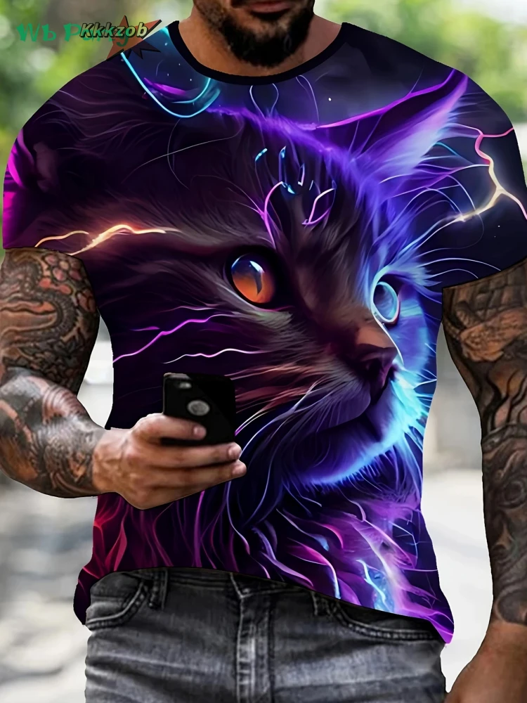 Men's Funny 3D Graphic Print T-Shirt – Summer Novelty Tee (S-2XL) Multicolor-940891