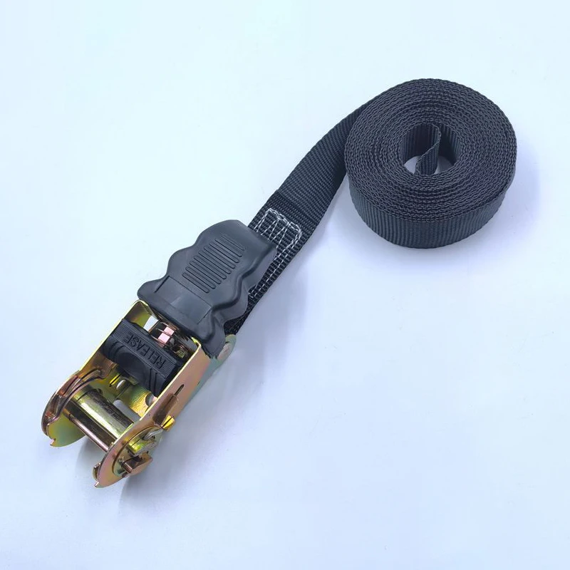 Adjustable Secure Tie-Down Safe Luggage Transport Heavy-Duty Car And Truck Front Cargo Ratchet Strap Metal Buckle