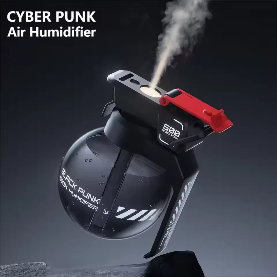 Grenade Humidifier Esports Cyberpunk Air Humidifier Desk Decorative Grenade Essential Oil Aromatherapy Diffuser for Home Office 1