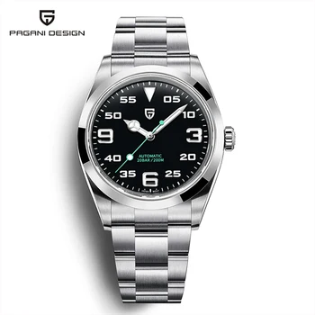 PAGANI DESIGN 40MM Men's Automatic Mechanical Wristwatch Luxury Sapphire AR Glass Waterproof Clock Watch for Men Stainless Steel 1