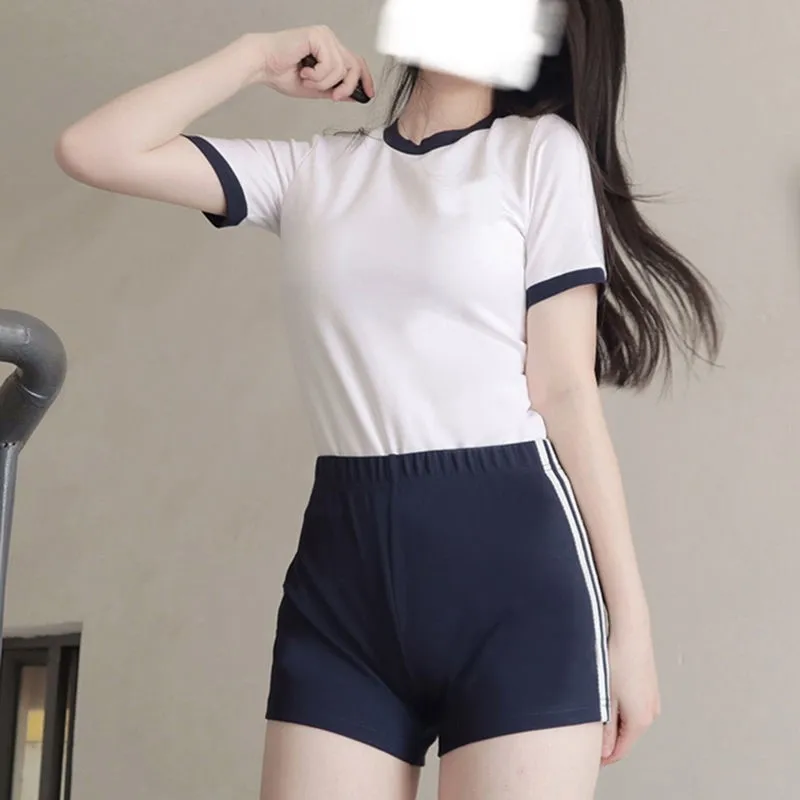 Japanese School Uniform Women Jersey Anime Cosplay Costume Gym Sportwear Cheerleader Volleyball JK Suit T Shirt Shorts Bloomers japanese school uniform,japanese schoolgirl skirt