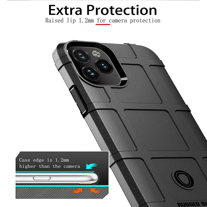 Armor Shield Shockproof Case for IPhone 13 12 Pro 11 11Pro Max X XR XS 7 8 6S 14 Plus SE 2020 Rugged Fiber Anti-fall Cover Cases
