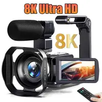 8K HD Video Camera 3 Inch LCD Touch Screen 18x Digital Zoom Camera Recorder Ultra HD WIFI Portable Recording Camcorder