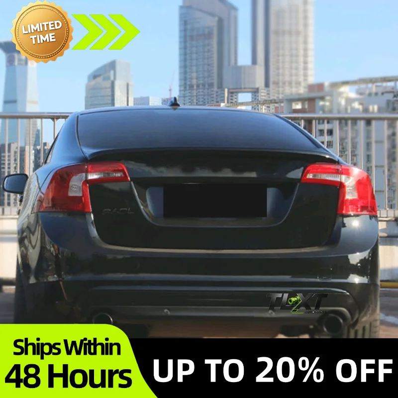 TLXT Spoiler per VOLVO S60 dal 2011 al 2019, Alette Spoiler in Plastica ABS di Alta Qualità, Accessori per Tuning Esterno