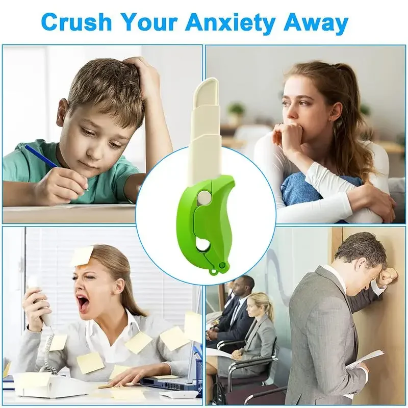 3D Gravity banana knife decompresion small fidget toy gravity folding telescopic Sensory Stress Relief Radish Toy For Adult Teen